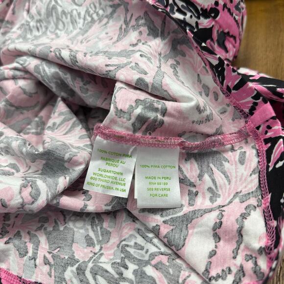 Lilly Pulitzer Pink and Black Floral Dress - Picture 3 of 13